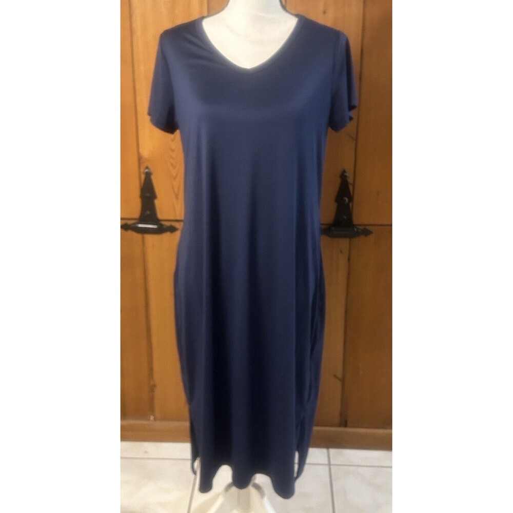 32 Degrees Cool Women’s Maxi Dress. Large. Cap Sleeve. V Neck. Navy